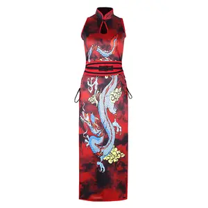 Chinese Traditional Sexy Night Club Outfit Qipao Mujer Cheongsam Dress For Girls Women