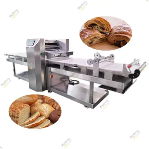 Automatischer Rollteig Industrieller Pizza teig Presser Croissant Pastry Wende-Baklava-Rollt eig für Brot