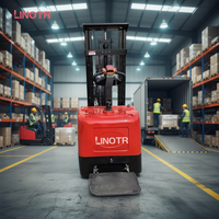 Gerbeur électrique standard avec hauteur de levage de 3 m, batterie lithium-ion 48 V CC, pour entrepôt e-commerce et allées étroites