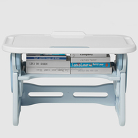 Ensemble Table et Chaise d'Étude pour Enfants Réglable en Hauteur, avec Tableau à Dessin, Petit Bureau de Lecture et Siège en Plastique pour la Maison et le Bureau