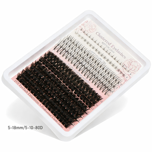 Kit de cils en grappe personnalisés en gros 80D 100D avec outils pour fournisseurs de cils individuels DIY - Product Image 4