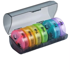 Wholesale Hot Selling Medibox Portable 7-Day PP Plastic Pig <b>Box</b> <b>Removable</b> Two-Compartment Pill Storage Case Customizable Color - Product Image 1