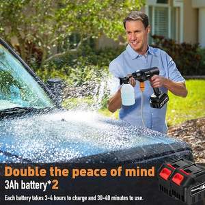 Pistola de Agua Eléctrica para Auto de 200 Bares, Lavadora de Alta Presión sin Escobillas, 3 Velocidades, Pistola de Agua para Jardín y Lavado de Autos - Product Image 2