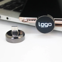 Memoria USB tipo C ultrafina para reproducción de música en el coche con luz LED, logotipo de Lunimus, memoria USB tipo C para música con forma de llave de coche