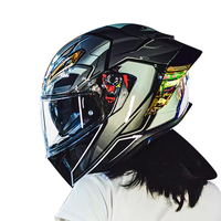 Nouveau casque de course intégral DOT avec visière modulaire de sécurité en PC PP ABS pour la conduite de moto et le motocross