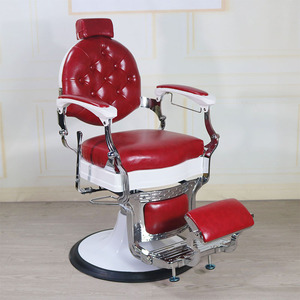 Silla de Barbero Profesional con Altura Ajustable, Reposapiés y Reposacabezas, en Cuero PU Negro, Giratoria 360°, para Salón de Belleza, en Venta - Product Image 5