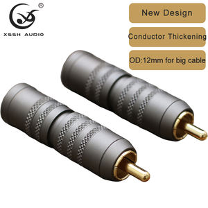 Prise <span class=keywords><strong>RCA</strong></span> mâle 12mm OD en laiton XSSH YIVO DIY HIFI Audio vidéo amplificateur plaqué or connecteur <span class=keywords><strong>Jack</strong></span> pour grand câble de Signal Audio - Product Image 5