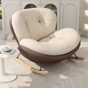 Nordischer Moderner Luxus-Wohnzimmersessel Schaukel-Liegesessel Lounge-<span class=keywords><strong>Sofa</strong></span> Einzelner Fauler Polstersessel Erwachsenen Schlafzimmer Relax-Möbel - Product Image 2
