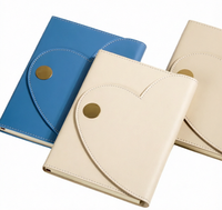 Carnet A5 en cuir PU avec fermoir magnétique en forme de cœur, couverture rigide, logo personnalisé, journal intime pour cadeau de Saint-Valentin, école, bureau