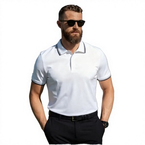 Camisa Casual de Verano para Hombre, Estampado de Caballo, Manga Corta, Cuello con Botones, Rayas Blancas y Negras, Transpirable, Satén 100% Poliéster, con Flecos - Product Image 3