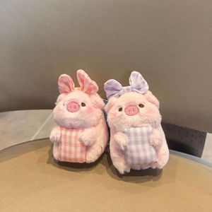 HECION Porte-clés en peluche cochon rose mignon de 8 cm, adorable poupée en peluche pour filles, décoration de sac à dos, cadeau - Product Image 5