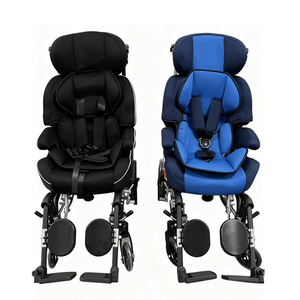 Fauteuil roulant de haute qualité avec cadre <span class=keywords><strong>en</strong></span> <span class=keywords><strong>aluminium</strong></span>, repose-jambes amovibles, fauteuil roulant manuel pour paralysie cérébrale - Product Image 4
