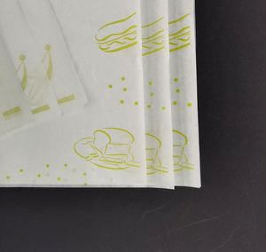 Papier d'emballage kraft blanc imprimé personnalisé, qualité alimentaire, recyclable pour sandwichs et pains - Product Image 4