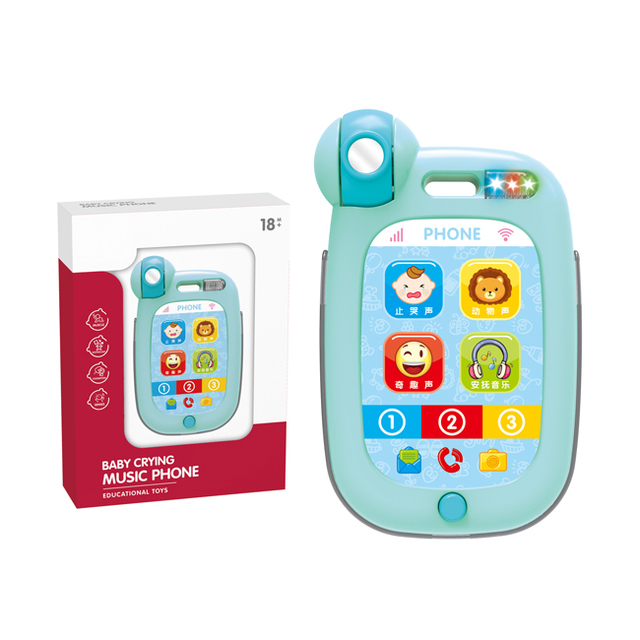 Baby Crying Stop Music Cartoon Plastic Educational Phone Toys Mini Toy Mobile Phone