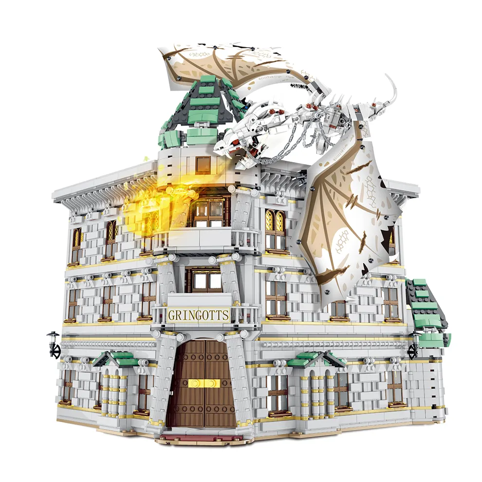 Mork Model Bouwstenen 032101 Stad Street View Serie Alley Gringotts Bank 4185 Pcs Baksteen Speelgoed Gift Speelgoed Set