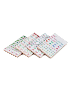 2026 Tuiles de Mahjong personnalisées à quatre couches effet perle, 160 tuiles gravées, pour jeu de voyage, American Miss, en acrylique, Oh My Mahjong Set Tiles - Product Image 6