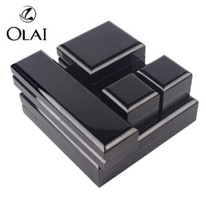 Низкий минимальный заказ, оптовая продажа, глянцевые черные серебряные кольца, набор ювелирных изделий, упаковочная коробка, роскошные деревянные коробки для ювелирных изделий - Product Image 3