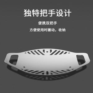 Grille de barbecue ronde à 3 pieds pour l'extérieur, épaissie, pliable et portable, pour camping, pique-niques et cuisson à la wok - Product Image 5