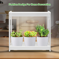 Table de culture électronique LED compacte et efficace pour micro-pousses et succulentes, alimentée par USB, pour jardin intérieur domestique avec minuterie