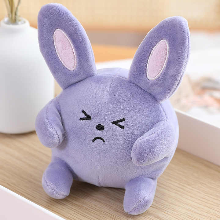 Kawaii Inflatable Rabbit Bunny Plush Toys Fluffy Stuffed Animal Small ...
