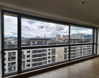 Ventana Corredera de Aluminio de Doble Vidrio para Balcón Exterior, Plegable, Moderna, Impermeable e Insonorizada, de Alta Calidad para Apartamento