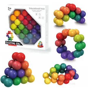 Penjualan Terbaik permainan papan warna-warni rotasi Gratis bentuk variabel mainan Fidget penghilang stres mainan bola Puzzle Edukatif