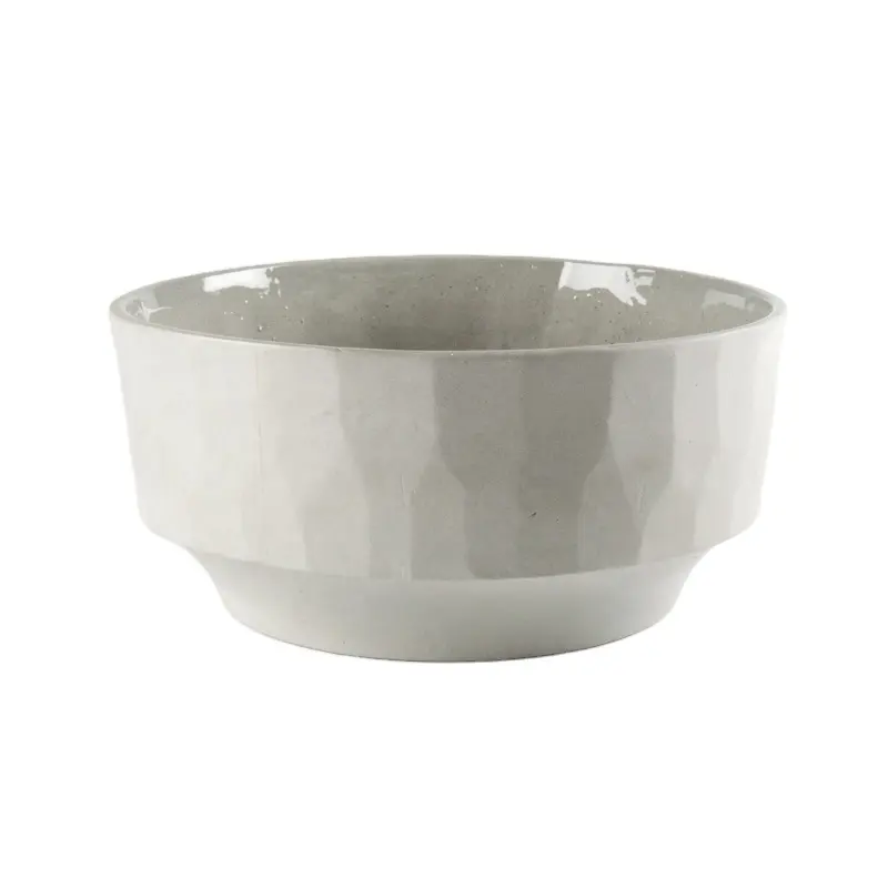 New modern design white and light grey colored clay ceramic planters for indoor decor
