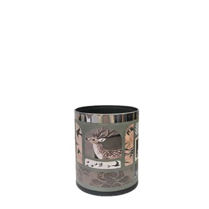 Cubo de Basura Estilo Chino de 12L, Cilíndrico, con Pedal, para Interiores, Decoración del Hogar y Sala de Estar - Product Image 5