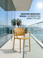 Fauteuil nordique en plastique durable, léger, empilable, résistant aux UV, pour mobilier de jardin, événements, mariages et location