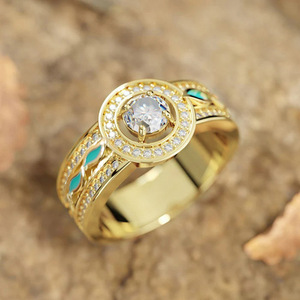 Anello in Stile Etnico Vintage per Donne, Gioiello Artistico e Alla Moda - Product Image 2