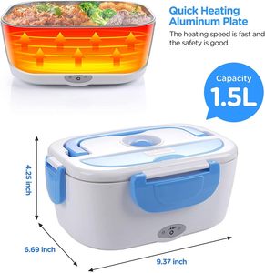 กล่องข้าวไฟฟ้าพกพา 2-in-1 ทำจากพลาสติก พร้อมภาชนะสแตนเลส 304 แบบถอดได้ ความจุ 1-3 ลิตร สำหรับใช้ในครัว - Product Image 5