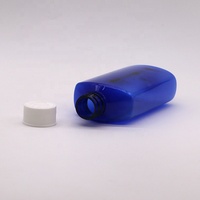 Bouteille de sirop transparente bleue en PET de 200 ml, conteneur en plastique pour produits pharmaceutiques liquides avec bouchon à sécurité enfant