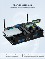 Yüksek Performanslı Fansız Mini Bilgisayar, Core I5 6 COM Üçlü Ekran (HD DP EDP) Çift DDR4 Yeni Kompakt Endüstriyel Bilgisayar