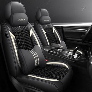 Fundas de Asiento de Coche de Cuero de Seda de Hielo Transpirables de Alta Calidad, Color Marrón, Diseño Elegante, Ajuste Universal, Accesorio Interior para CRV - Product Image 5