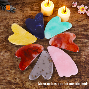 OEM colorido anticelulitis resina cuerpo Gua Sha herramienta de masaje espalda cuello cara pierna Guasha raspado herramienta de terapia para el Día de San Valentín - Product Image 2