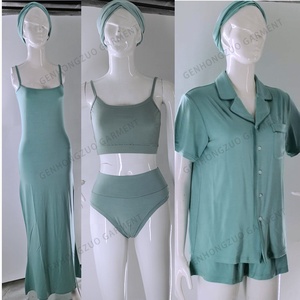 <span class=keywords><strong>Pigiama</strong></span> da <span class=keywords><strong>Donna</strong></span> a Maniche Corte con Pantaloncini, Abbigliamento da Notte Traspirante in <span class=keywords><strong>Viscosa</strong></span> di Bambù, Colore Personalizzabile Marrone Nude - Product Image 6