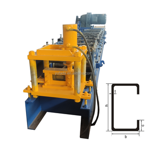 Máquina de laminado en frío de haz de acero galvanizado en forma de U CZ intercambiable completamente automática <span class=keywords><strong>C</strong></span> Purlin Lip Bending Machinery - Product Image 3