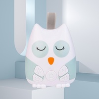 Haut-parleur sans fil portable en forme de hibou de dessin animé, apaisant sensoriel, cadeau pour nouveau-né, pour le développement visuel et auditif, machine à bruit blanc