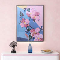 Peinture sur toile Homco en gros, art mural moderne, salon, mariage, taille personnalisée, peinte à la main, multicolore, cadre personnalisé