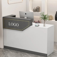 Comptoir de réception, comptoir de caisse et de vente au détail, table de comptoir avant, mobilier de bureau en bois minimaliste, personnalisable
