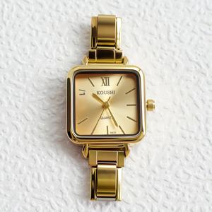 모듈 형 팔찌와 뜨거운 판매 숙녀 석영 시계 유럽 미국 DIY 스퀘어 골드 도금 모든 경기 시계 합금 케이스 - Product Image 4