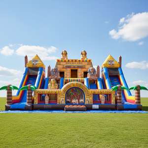 Prix d'usine Grand château gonflable professionnel avec zones de jeu, d'escalade et de course, pour événements de team building Royal Park - Product Image 2