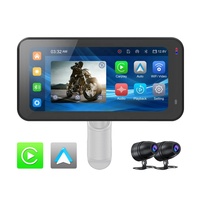 6.25 pouces motos Gps navigateur étanche avant arrière caméra sans fil Carplay Android Auto Smartphone moniteur