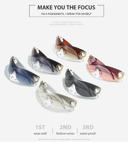 Lunettes de soleil cœur intégrées, légères et tendance, en PC, verres UV400 rouges, options blanc et violet pour la mode Y2K et les activités de plein air