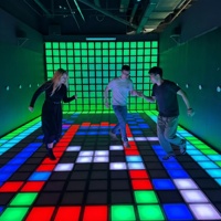 Plateforme interactive lumineuse LED de 30 cm pour jeux de danse, idéale pour jardins, aéroports, parcs de trampolines et parcs sportifs