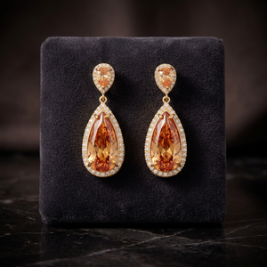 ต่างหูทรงหยดน้ำชุบทองสำหรับผู้หญิงอินเทรนด์ 179071 - Product Image 2