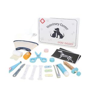 Simulation en bois pour enfants jeu de rôle <span class=keywords><strong>Kit</strong></span> de médecine pour animaux de compagnie éducatif <span class=keywords><strong>vétérinaire</strong></span> jeu médical maison docteur ensemble jouets pour garçons filles - Product Image 1
