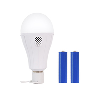 Échantillon gratuit 12w A80 2 piles pièces d'ampoule rechargeable ampoule d'urgence SKD ampoule rechargeable matières premières