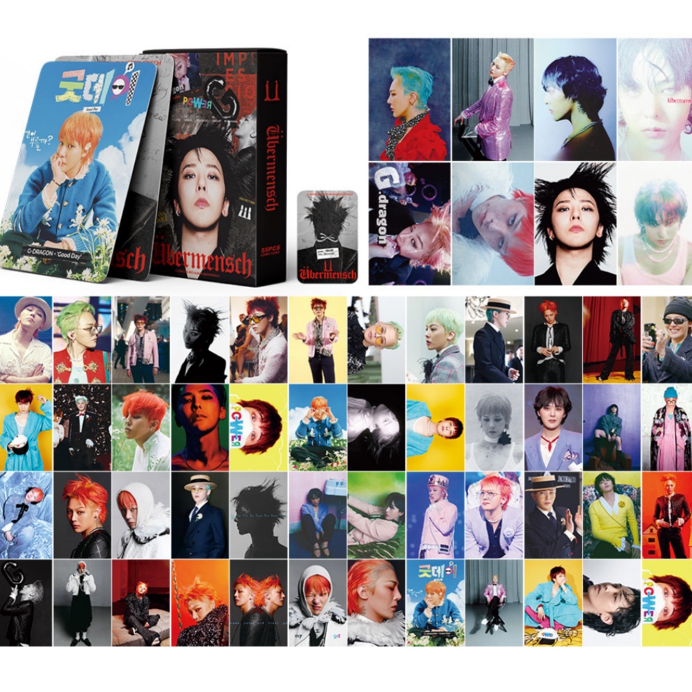 55Pcs/Set KPOP BIGBANG G-Dragon LOMO Card Ubermensch Album