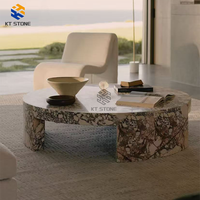 Table en marbre Calacatta Viola KT STONE avec des veines naturelles uniques, s'adaptant à divers styles de décoration, intérieur et extérieur